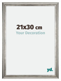 Sheffield Holz Bilderrahmen 21x30cm Silber Schwarz Gewischt Vorne Messe | Yourdecoration.at