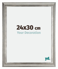 Sheffield Holz Bilderrahmen 24x30cm Silber Schwarz Gewischt Vorne Messe | Yourdecoration.at