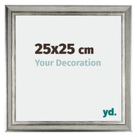 Sheffield Holz Bilderrahmen 25x25cm Silber Schwarz Gewischt Vorne Messe | Yourdecoration.at
