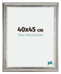 Sheffield Holz Bilderrahmen 40x45cm Silber Schwarz Gewischt Vorne Messe | Yourdecoration.at