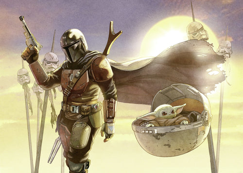 Star Wars The Mandalorian and Grogu Mission Fototapete DX7 182 | Yourdecoration.at