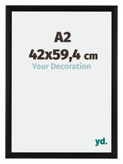 Tucson Aluminium Bilderrahmen 42x59 4cm A2 Schwarz Gebürstet Vorne Messe | Yourdecoration.at