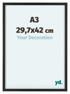 Virginia Aluminium Bilderrahmen 29 7x42cm A3 Schwarz Vorne Messe | Yourdecoration.at