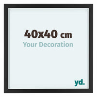 Virginia Aluminium Bilderrahmen 40x40cm Schwarz Vorne Messe | Yourdecoration.at