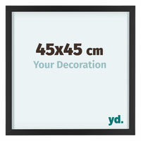 Virginia Aluminium Bilderrahmen 45x45cm Schwarz Vorne Messe | Yourdecoration.at