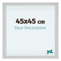 Virginia Aluminium Bilderrahmen 45x45cm Weiss Vorne Messe | Yourdecoration.at