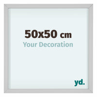 Virginia Aluminium Bilderrahmen 50x50cm Weiss Vorne Messe | Yourdecoration.at