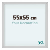 Virginia Aluminium Bilderrahmen 55x55cm Weiss Vorne Messe | Yourdecoration.at