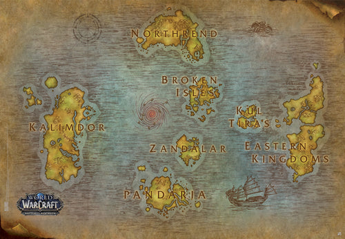 World Of Warcraft Map Poster 91 5X61cm | Yourdecoration.de