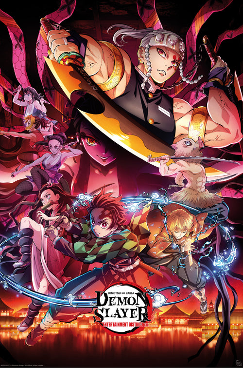 abystyle gbydco292 demon slayer entertainment district poster 61x91,5cm | Yourdecoration.at
