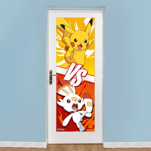 abystyle gbydco293 pokemon pikachu and scorbunny poster 53x158cm sfeer | Yourdecoration.at