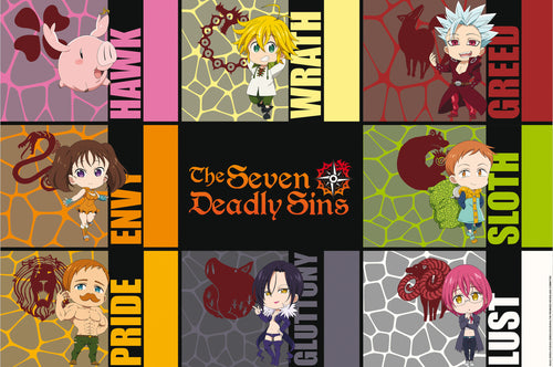 abystyle gbydco351 the seven deadly sins s3 chibi sins poster 91,5x61cm | Yourdecoration.at