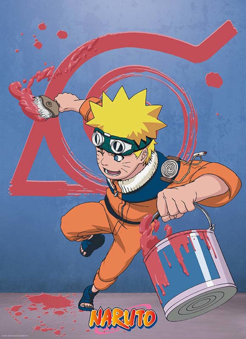 ABYstyle Naruto Naruto & Konoha Emblem Poster 38x52cm | Yourdecoration.at