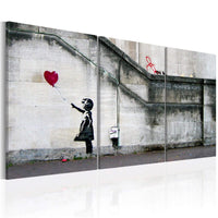 Artgeist Er is altijd hoop Banksy Canvas Leinwandbilder 3-teilig | Yourdecoration.at