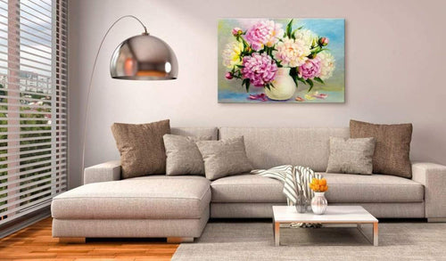 Artgeist Peonies Bouquet of Happiness Canvas Leinwandbilder Interieur | Yourdecoration.at