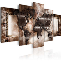 Artgeist Platinum map Canvas Leinwandbilder 5-teilig | Yourdecoration.at