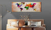 Artgeist World Map Colourful Ramble Canvas Leinwandbilder Interieur | Yourdecoration.at