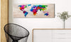 Artgeist World Map Finesse of Colours Canvas Leinwandbilder Interieur | Yourdecoration.at