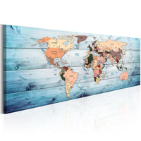Artgeist World Maps Sapphire Travels Canvas Leinwandbilder | Yourdecoration.at
