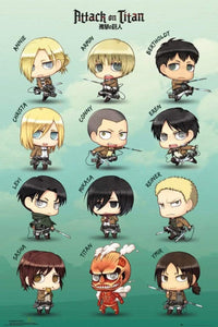 GBeye Attack on Titan Chibi Characters Poster 61x91,5cm | Yourdecoration.de