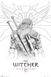 GBeye The WItcher Geralt Sketch Poster 61x91,5cm | Yourdecoration.de