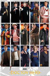 Gbeye Doctor Who Doctors Grid Poster 61X91 5cm | Yourdecoration.de