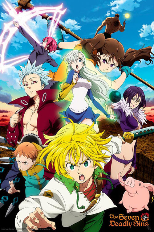 Gbeye GBYDCO026 The Seven Deadly Sins S3 Meliodas And Sins Poster 61x 91-5cm | Yourdecoration.at