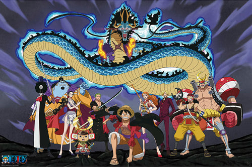 Gbeye GBYDCO037 One Piece The Crew Vs Kaido Poster 91-5x61cm | Yourdecoration.at