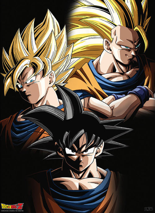 Gbeye GBYDCO092 Dragon Ball Goku Transformations Poster 38x52cm | Yourdecoration.at