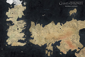 Gbeye GBYDCO140 Game Of Thrones Westeros Map Poster 91-5x61cm | Yourdecoration.at