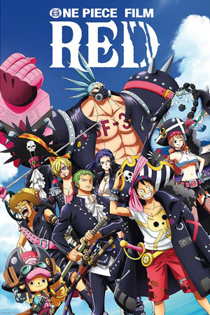 Gbeye GBYDCO193 One Piece Red Full Crew Poster 61x 91-5cm | Yourdecoration.at