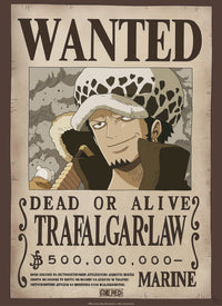 Gbeye Gbydco262 One Piece Wanted Law Poster 38x52cm | Yourdecoration.at