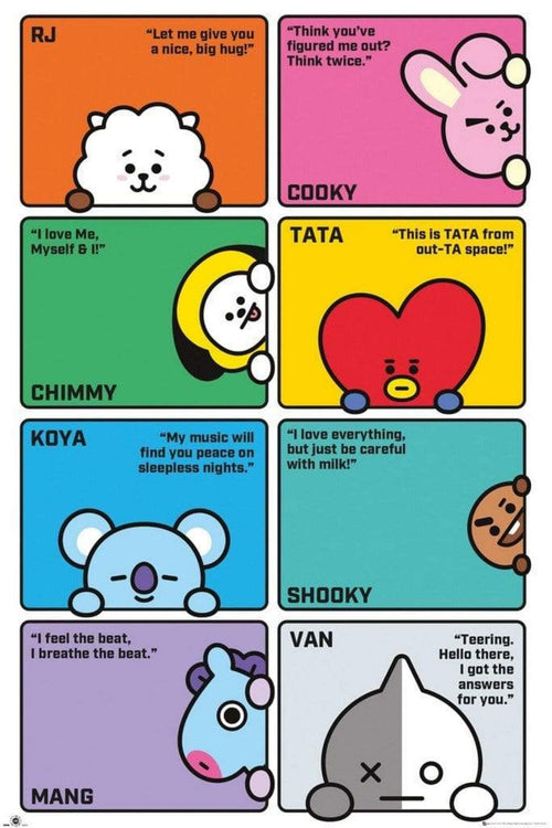 GBeye BT21 Compilation Poster 61x91,5cm | Yourdecoration.de