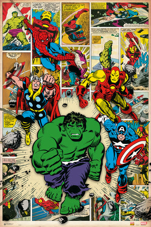 Grupo Erik GPE4786 Marvel Comics Here Come The Heroes Poster 61X91,5cm | Yourdecoration.at