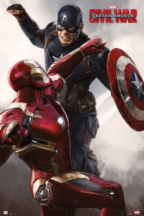Grupo Erik GPE4985 Captain America Civil War Cap Vs Iron Man Poster 61X91,5cm | Yourdecoration.at