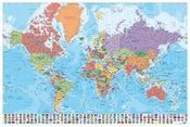 Grupo Erik GPE5044 Map World Es Physical Politic Poster 91,5X61cm | Yourdecoration.at