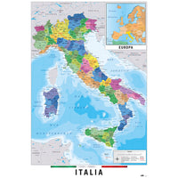Grupo Erik GPE5125 Map Italia Physical Politic Poster 61X91,5cm | Yourdecoration.at