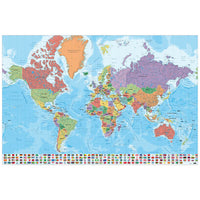Grupo Erik GPE5127 Map World Ita Physical Politic Poster 91,5X61cm | Yourdecoration.at