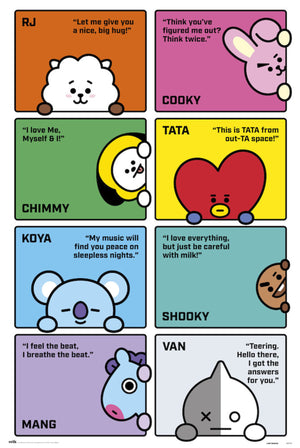 Grupo Erik GPE5374 Bt21 Characters 2 Poster 61X91,5cm | Yourdecoration.at