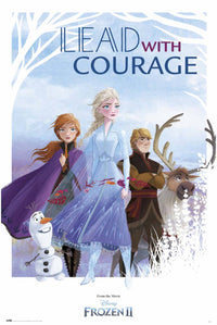 Grupo Erik GPE5377 Frozen Lead With Courage Poster 61X91,5cm | Yourdecoration.at