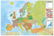 Grupo Erik GPE5441 Physical Political Map Of Europe Es Poster 91,5X61cm | Yourdecoration.at