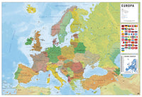 Grupo Erik GPE5443 Physical Political Map Of Europe Ita Poster 91,5X61cm | Yourdecoration.at