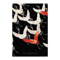 Grupo Erik Gpe5627 Poster Furisode With A Myriad Of Flying Cranes | Yourdecoration.at