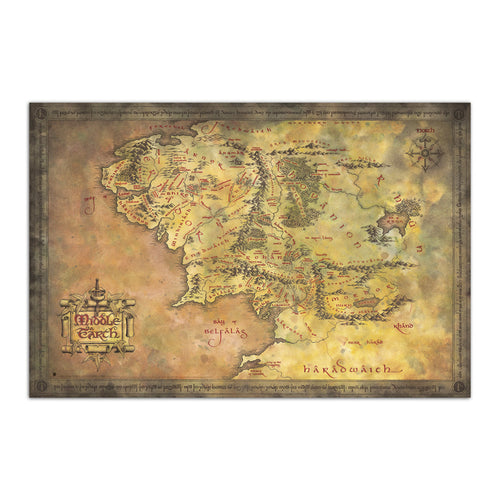 Grupo Erik Gpe5632 Lord Of The Rings Map Of Middle Earth Poster 91 5X61cm | Yourdecoration.at