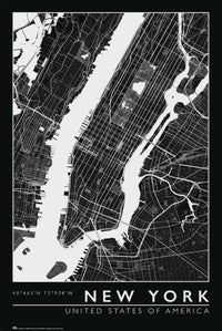 Grupo Erik Gpe5636 New York City Map Poster 61x91 5cm | Yourdecoration.at