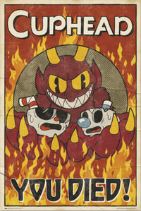 grupo erik gpe5695 cuphead you died poster 61x91-5 cm | Yourdecoration.at