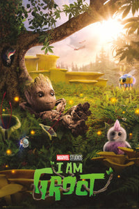 grupo erik gpe5716 marvel groot chill time poster 61x91-5 cm | Yourdecoration.at