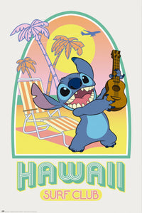 grupo erik gpe5733 stitch hawaii club surf poster 61x91 5cm | Yourdecoration.at