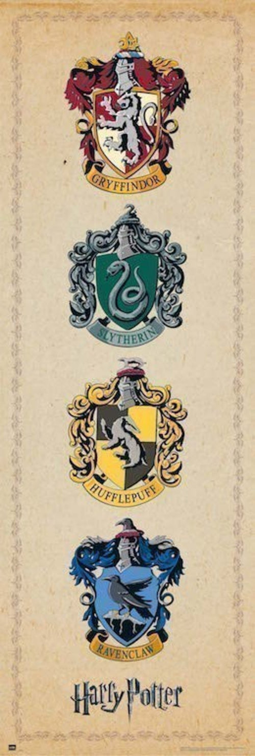 Grupo Erik PPGE8032 Harry Potter House Crests Poster 53X158cm | Yourdecoration.at