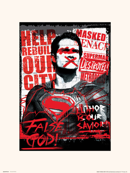 Grupo Erik Dc Batman V Superman Superman False God Kunstdruck 30X40cm | Yourdecoration.at